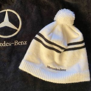 White Mercedes Bennie style hat